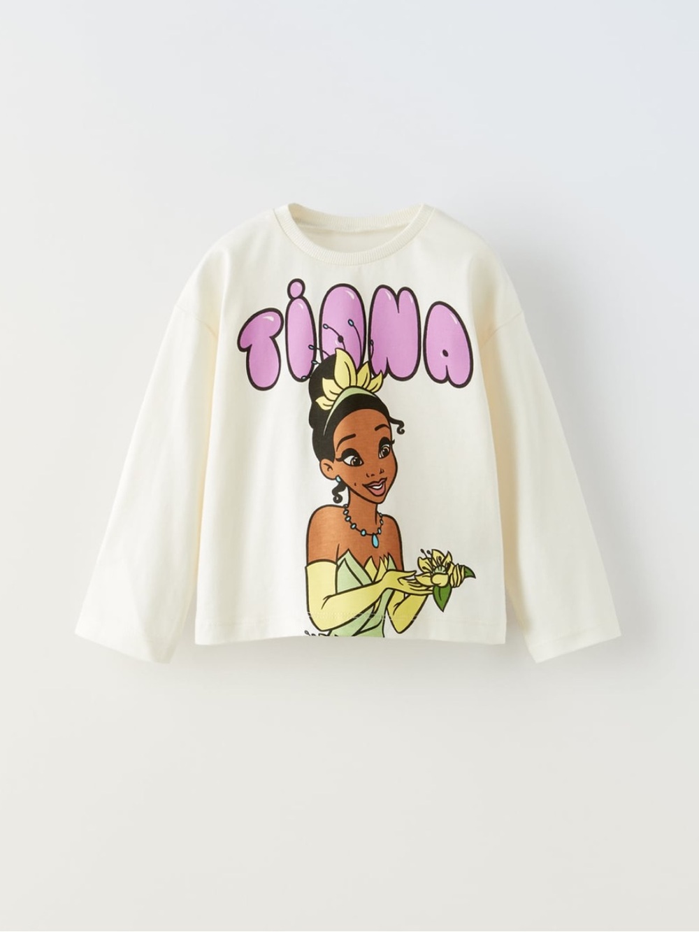NWT Zara 2-3Y Princess Tiana Disney long sleeve shirt